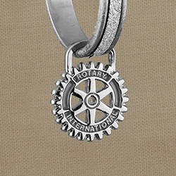 Rotary Set of 2 Rhodium-Plated Earring Charms