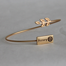 Rotary Masterbrand with Leaves Bangle Bracelet