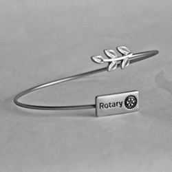 Rotary Masterbrand with Leaves Bangle Bracelet