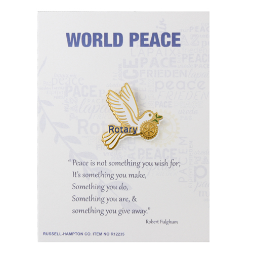 Rotary White Dove of Peace Lapel Pin