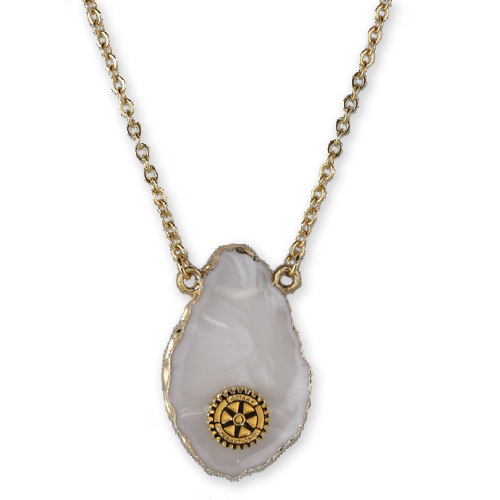 Rotary Genuine Stone Necklace