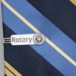 Rotary Triple-Bar Tie Bar with Rotary Masterbrand Signature Logo