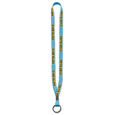 Rotary Customized Lanyard, Metal Crimp & Split Ring, 3/4