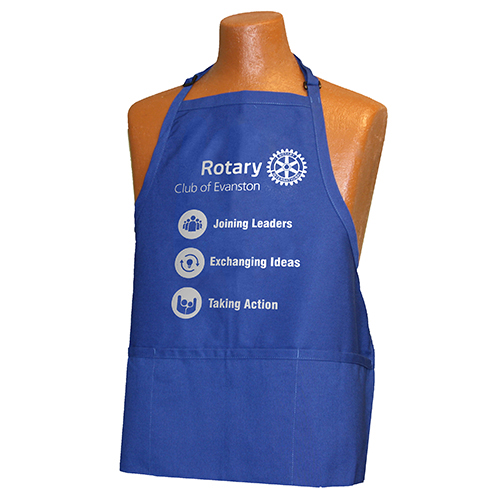 Rotary Custom Masterbrand Signature logo Royal Blue 3-Pocket Apron