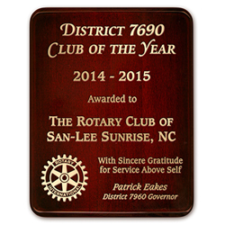 Rotary High-Gloss Rosewood Plaque