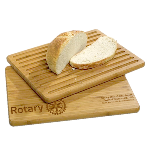 Rotary XL Customized Bamboo Cutting Board w/Accent 11.5