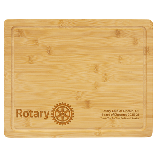 Rotary Custom XL Bamboo Cutting Board w/Accent