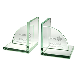 Rotary Customized Unique Jade Glass Bookends