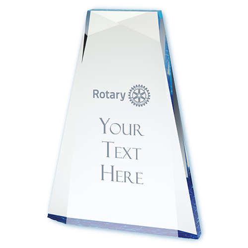 Rotary Custom Blue Lagoon Acrylic Award