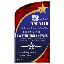 Rotary Shooting Star Acrylic Award