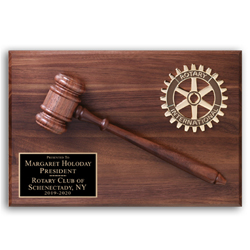 Rotary ROTARY Past President/District Governor Gavel Plaque