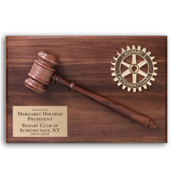 Rotary ROTARY Past President/District Governor Gavel Plaque