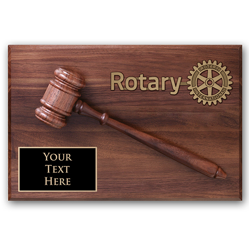 Rotary ROTARY Past President/District Governor Gavel Plaque