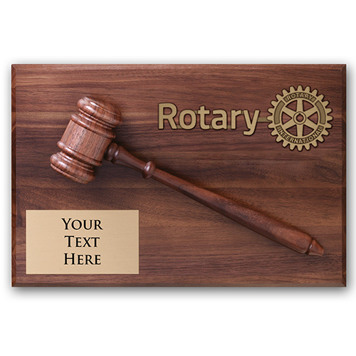 Rotary ROTARY Past President/District Governor Gavel Plaque