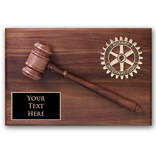 Rotary ROTARY Past President/District Governor Gavel Plaque
