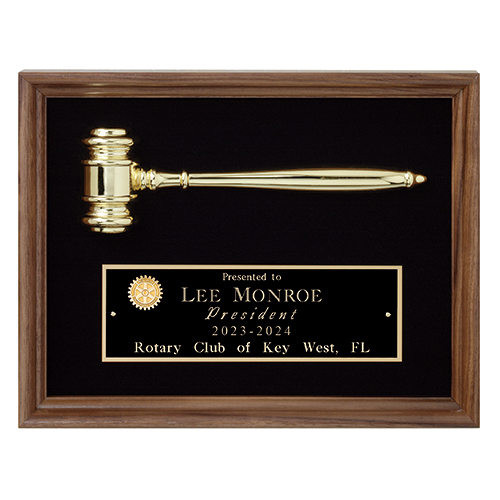 Rotary Golden Gavel Shadowbox Award