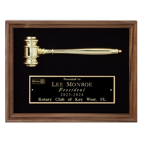 Rotary Golden Gavel Shadowbox Award