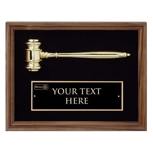Custom Golden Gavel Shadowbox Award