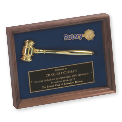 Rotary Golden Gavel Shadowbox Award