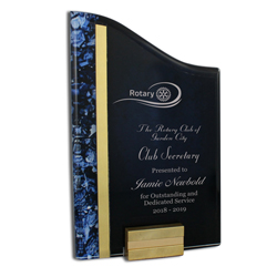 Rotary Gold/Blue SunRay Acrylic Award