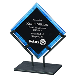 Rotary Acrylic in Black Iron Stand