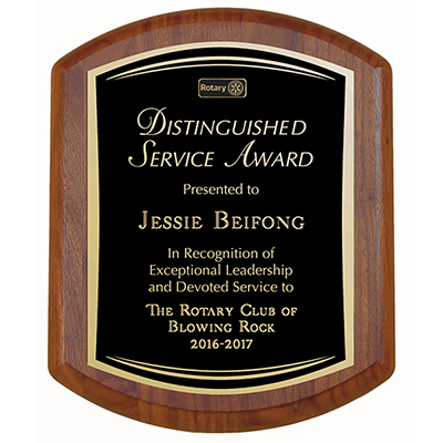 Rotary Distinguished Service Award Plaque