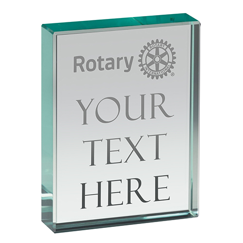 Rotary Custom Personalized Jade Glass Paperweight