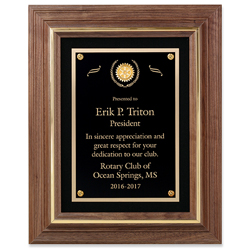 Rotary Designer Collection Award Plaque