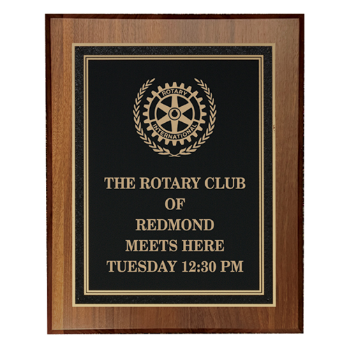 Rotary Walnut Rotary Meets Here Plaque