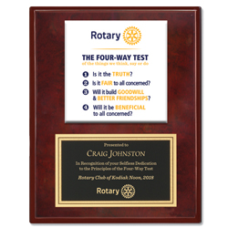 The Four-Way Test Ceramic Tile Plaque