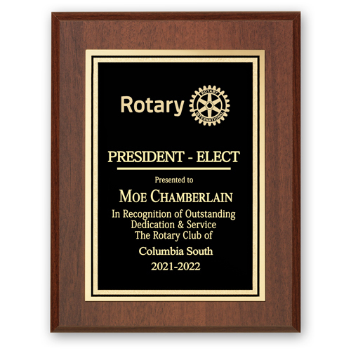 Rotary President-Elect Plaque - Club Executive Series