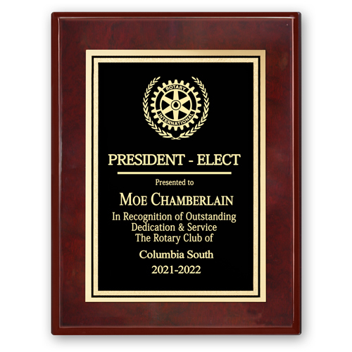 Rotary President-Elect Plaque - Club Executive Series