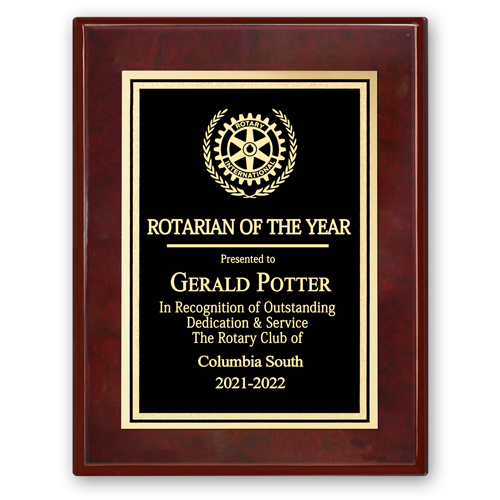 Rotary Rotarian Of The Year Plaque - Club Executive Series