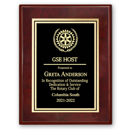 Rotary GSE Host Plaque - Club Executive Series