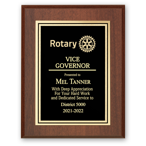 Rotary Vice Governor Plaque - Club Executive Series