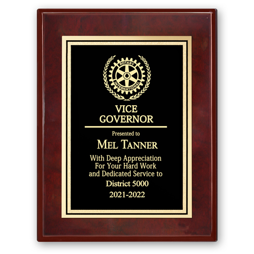 Rotary Vice Governor Plaque - Club Executive Series