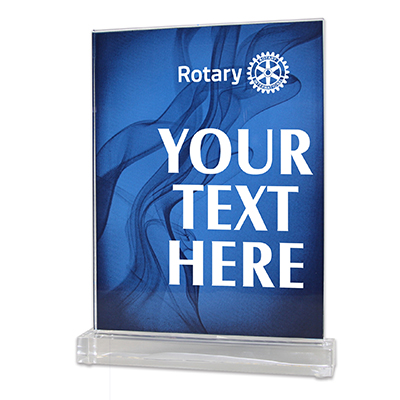 Rotary Custom Rectangular Lucite Vapor Mist Award