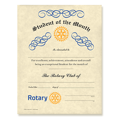 Rotary CUSTOMIZED  Student of the Month
