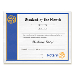 Rotary CUSTOMIZED Student of the Month