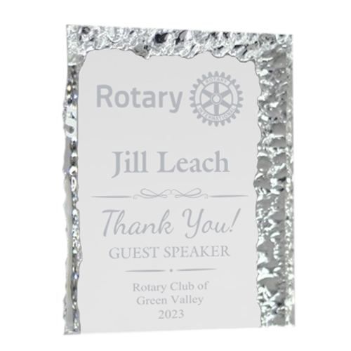 Rotary Crinkle Edge Acrylic Award  5.25
