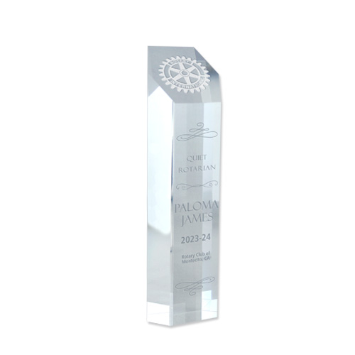 Rotary 10 in Acrylic Hexagon Tower