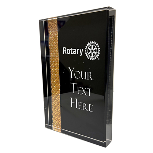 Rotary Custom  Prismatic Award Gold  or Silver Accent Medium