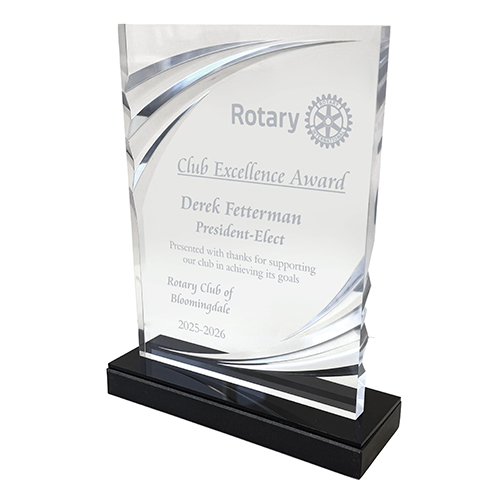 Rotary Blade Award on Black Marble Base