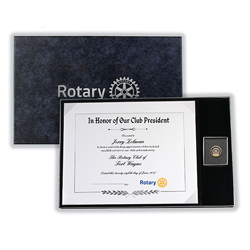 Rotary Presentation Honor Box with Certificate for Lapel Pins