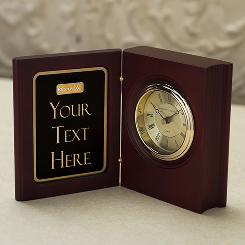 Rotary Custom Book Clock Recognition Award