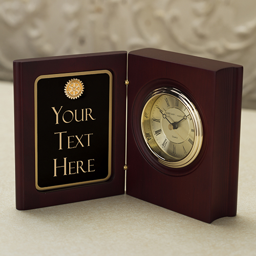 Rotary Custom Book Clock Recognition Award