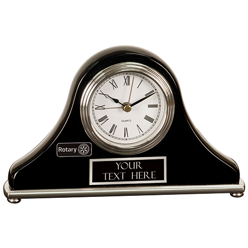 Rotary Custom Black Piano Finish Desk Clock
