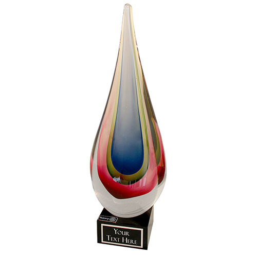 Rainbow Flame Award W/Base 15