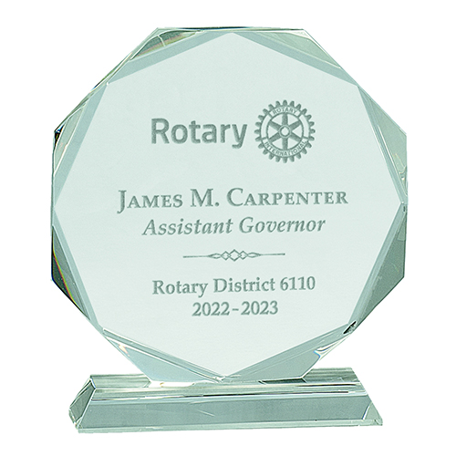 Jade Crystal Octagon Award