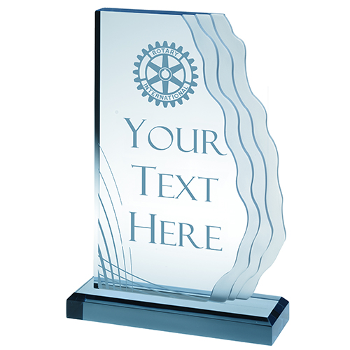 Custom The Waterfall Blue Acrylic Award